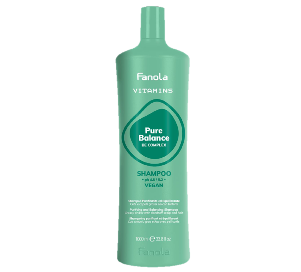 Fanola Vitamins Balance Shampoo Capelli Grassi E/O Con Forfora 1000Ml