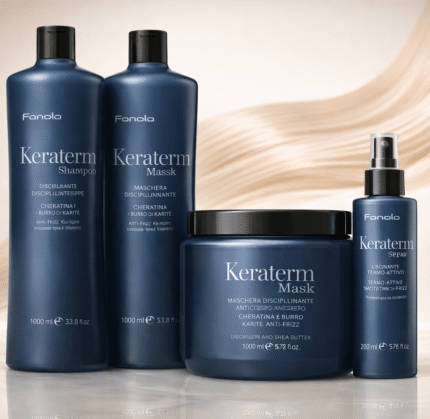 Kit Fanola Keraterm Lisciante Anticrespo Shampoo Maschera Spray Termo Attivo