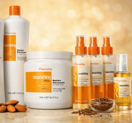 Kit Fanola Nourishing Capelli Secchi 2 Shampoo 1000ml + Maschera 1500ml + 3 Conditioner Bifasico + Cristalli Liquidi